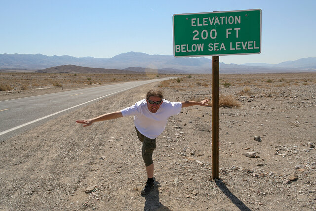 200 feet below sea level