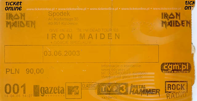 2003 Iron Maiden @ Spodek, Katowice