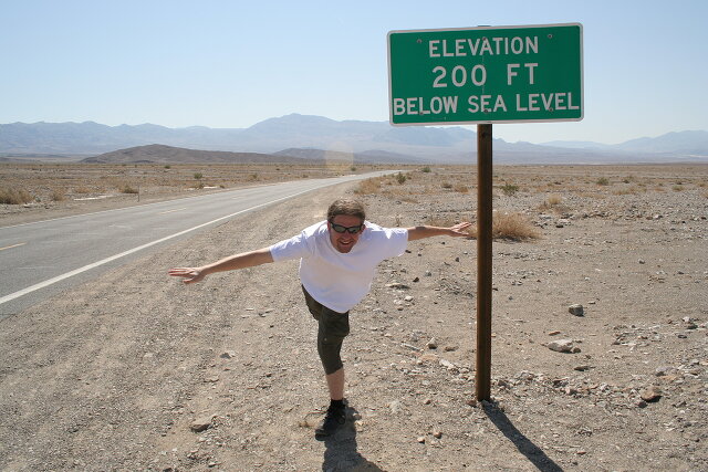 200 feet below sea level