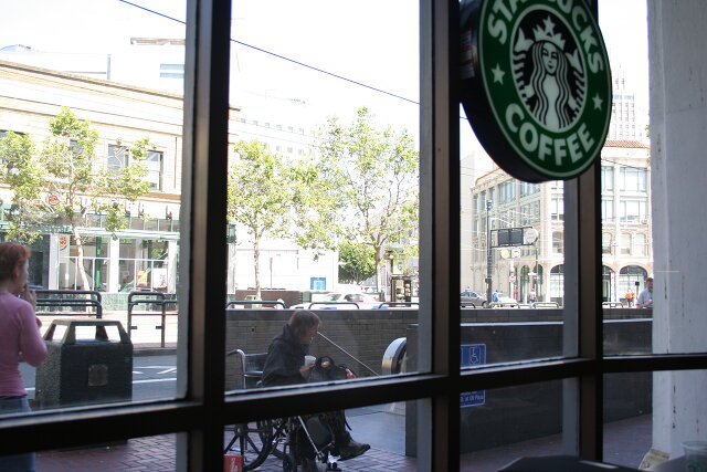 Early morning coffee at  Starbucks